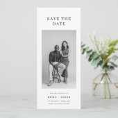 Minimalist Classic Studio Photo Wedding Bookmark セーブザデート (スタンド正面)
