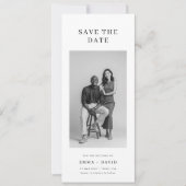 Minimalist Classic Studio Photo Wedding Bookmark セーブザデート (正面)