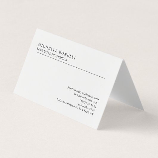 Minimalist Classical Plain Professional 名刺 (正面)