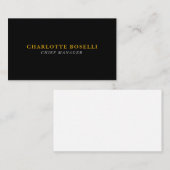 Minimalist Classical Professional Black Gold Color エンクロージャーカード (正面/裏面)
