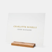 Minimalist Classical Professional Gold Color アクリルサイン (傾斜)