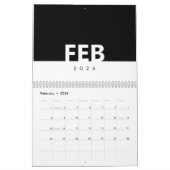 Minimalist Clean Modern Design Calendar カレンダー (2月 2026)