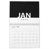 Minimalist Clean Modern Design Calendar カレンダー (1月 2027)