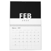 Minimalist Clean Modern Design Calendar カレンダー (2月 2027)