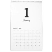 Minimalist Clean Modern Design Calendar カレンダー (1月 2026)