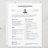 Minimalist Clean Professional Pro Resume (正面)
