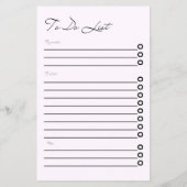 Minimalist Clean White Daily To Do List Planner チラシ (裏面)