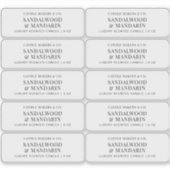 Minimalist Clear Candle Tin 3x1" Rectangle Label シール (正面)