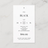 Minimalist Clothing Hang Tag Template 名刺 (裏面)