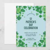 Minimalist Clover Frame Invitation 招待状 (正面/裏面)