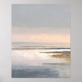 Minimalist Coastal Wetland Abstract Wall Art ポスター (正面)