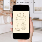 Minimalist Coffee Bean Baby is Brewing Shower  招待状