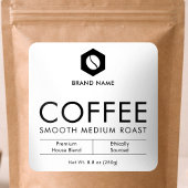 Minimalist Coffee Beans Pouch Jar Packaging Design スクエアシール