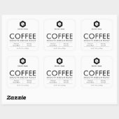 Minimalist Coffee Beans Pouch Jar Packaging Design スクエアシール (シート)