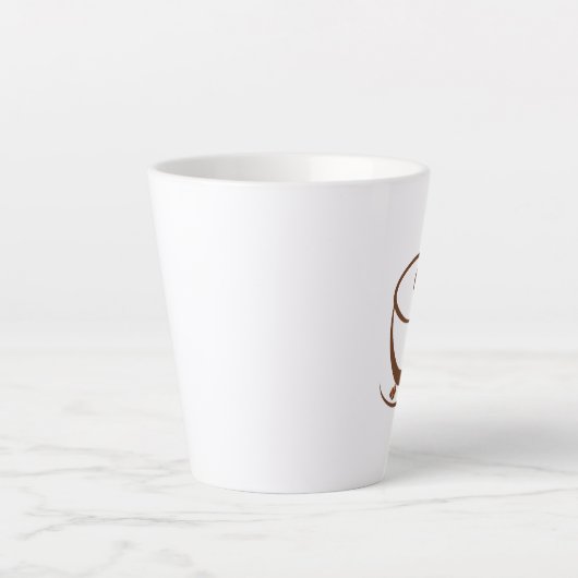 Minimalist Coffee Cup Line Art Mug with Roasted Be カフェラテマグ (正面)