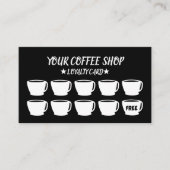 Minimalist Coffee Cups Coffee Loyalty Cards ロイヤリティカード (正面)