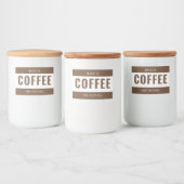 Minimalist COFFEE Label for Containers フードラベル (ボトル)