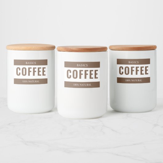Minimalist COFFEE Label for Containers フードラベル (ボトル)