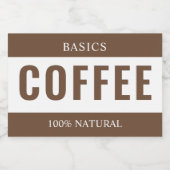 Minimalist COFFEE Label for Containers フードラベル (シングルラベル)