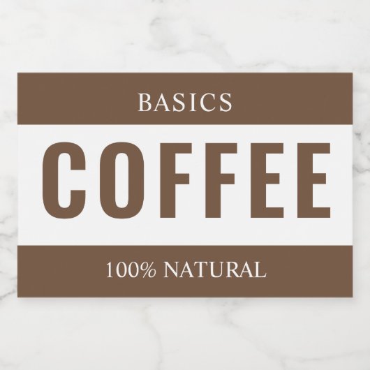 Minimalist COFFEE Label for Containers フードラベル (シングルラベル)