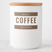 Minimalist COFFEE Label for Containers フードラベル (正面)