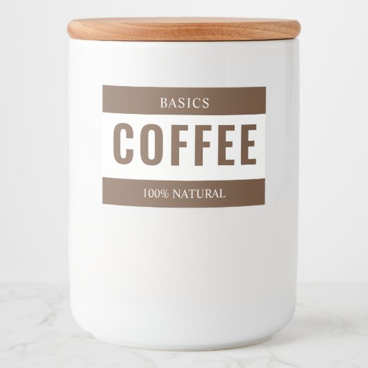 Minimalist COFFEE Label for Containers フードラベル (正面)