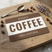 Minimalist COFFEE Label for Containers フードラベル