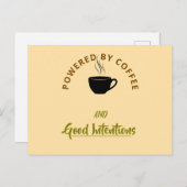 Minimalist Coffee Quote Postcard | Funny Good Inte インビテーションポストカード (正面/裏面)
