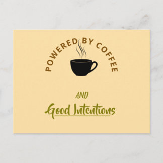 Minimalist Coffee Quote Postcard | Funny Good Inte インビテーションポストカード
