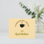 Minimalist Coffee Quote Postcard | Funny Good Inte インビテーションポストカード (スタンド正面)