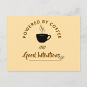 Minimalist Coffee Quote Postcard | Funny Good Inte ポストカード (正面)