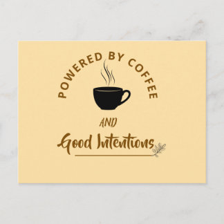 Minimalist Coffee Quote Postcard | Funny Good Inte ポストカード