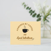 Minimalist Coffee Quote Postcard | Funny Good Inte ポストカード (スタンド正面)