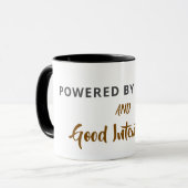 Minimalist Coffee Quote Postcard | Funny Good Inte マグカップ (正面左)