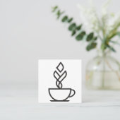 Minimalist Coffee Square Business Cards スクエア名刺 (スタンド正面)