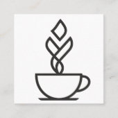 Minimalist Coffee Square Business Cards スクエア名刺 (正面)