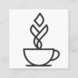 Minimalist Coffee Square Business Cards スクエア名刺