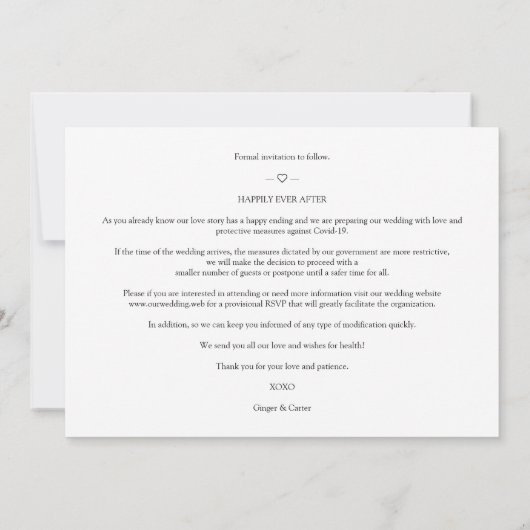 Minimalist Collage Be Our Guest 3 Photos Couple (裏面)