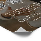 Minimalist College Fund w/ Photo & 3 QR Codes ポスター (角)