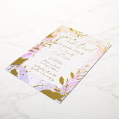 Minimalist Colorful Watercolor Foil Invitation 箔招待状 (回転した状態)