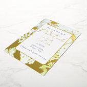 Minimalist Colorful Watercolor Foil Invitation 箔招待状 (回転した状態)