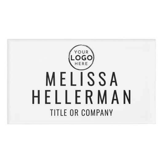 Minimalist Company Logo Employee 名札 (正面)