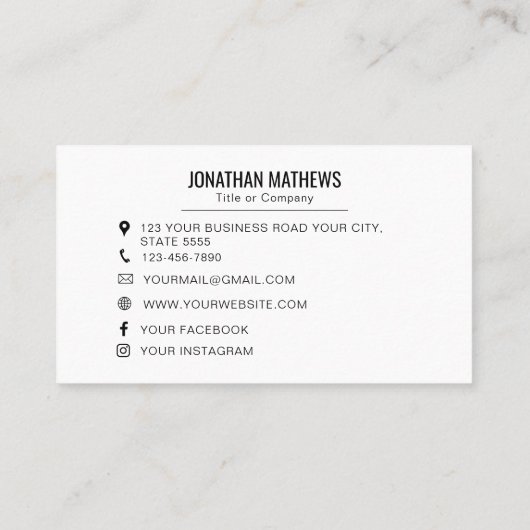 Minimalist Company Logo Next Appointment Cards 予約カード (裏面)