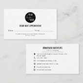 Minimalist Company Logo Next Appointment Cards 予約カード (正面/裏面)
