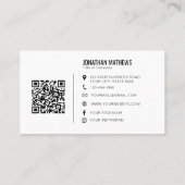 Minimalist Company Logo Next QR Code Appointment 予約カード (裏面)