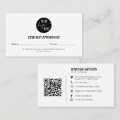 Minimalist Company Logo Next QR Code Appointment 予約カード (正面/裏面)