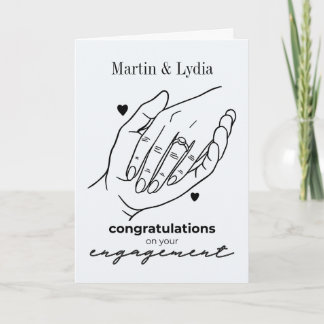 Minimalist Congratulations on your Engagement カード