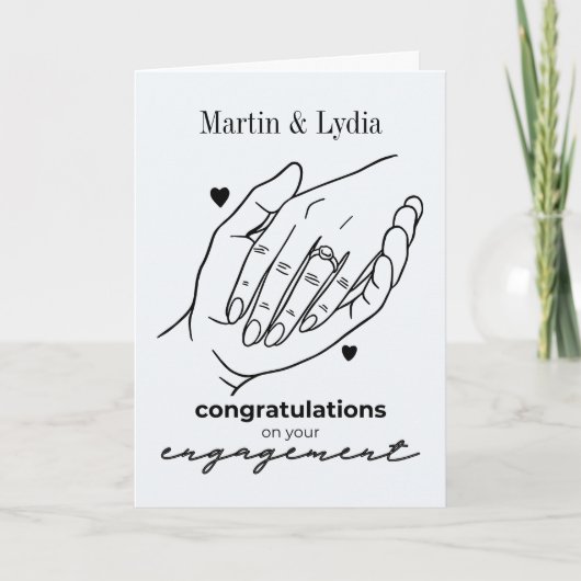 Minimalist Congratulations on your Engagement カード (正面)