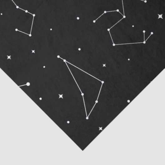 Minimalist Constellation Pattern in Black & White 薄葉紙 (詳細)