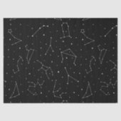 Minimalist Constellation Pattern in Black & White 薄葉紙 (正面)